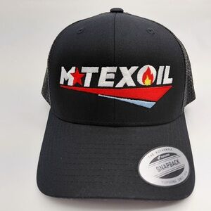 Texoil Black Snapback Hat
